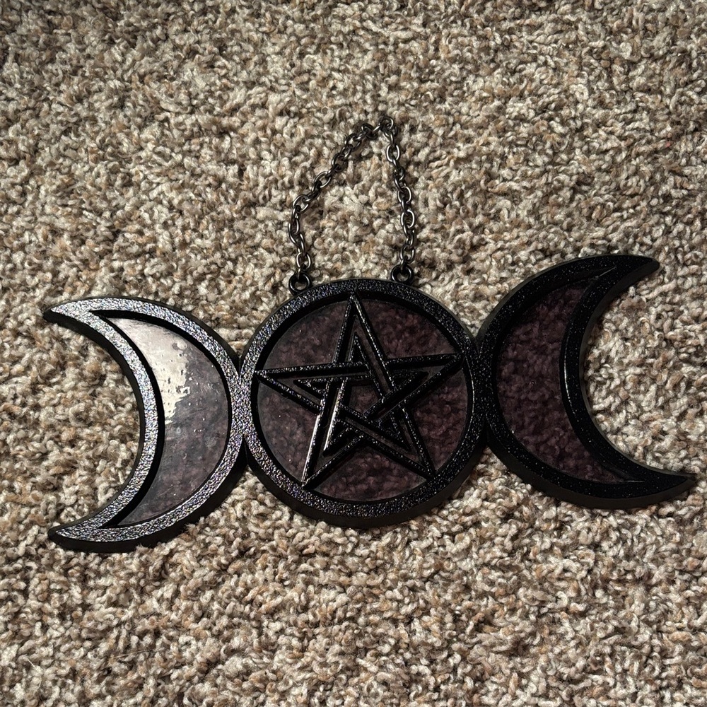 Black Triple Moon Wall Decor